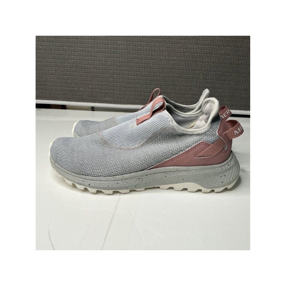 Merrell Women's Burlwood Dash Slip-On Sneakers Paloma Gray & Pink Size 8